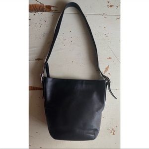 Coach Black Leather Hobo Shoulder Bag